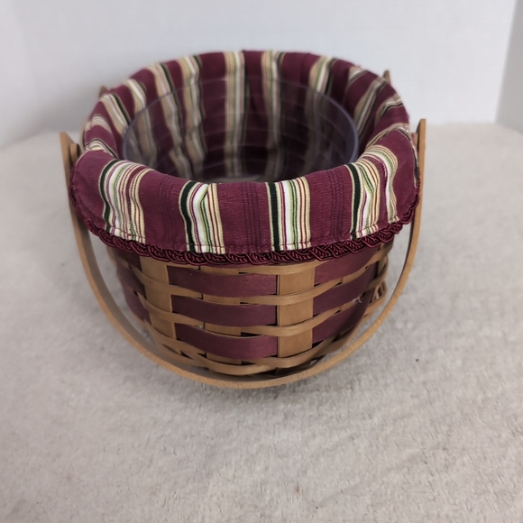 Longaberger 2007 Christmas Collection Sweet & Treat Basket Protector Linen Lid